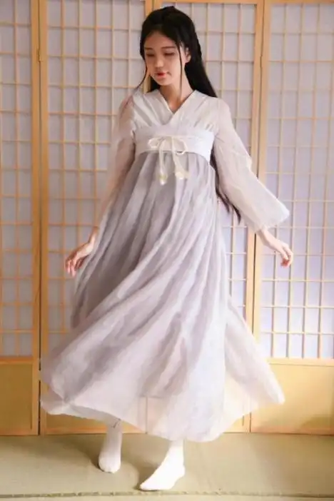 2018新款玉生烟汉服女古装襦裙清新淡雅仙女改良广袖流仙裙日常中国风