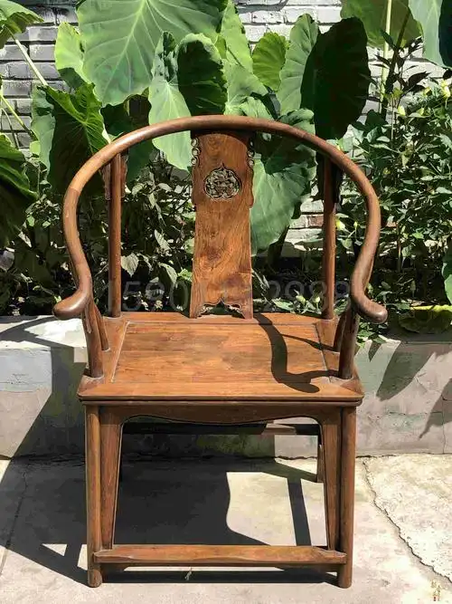 圈椅清代老黄黄花梨老家家具椅子背椅古董木器圈椅