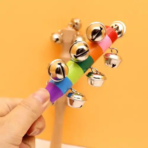 奥尔夫宝宝儿童婴儿早教益智玩具乐器串铃手摇手摇铃摇铃