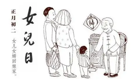 古人春节图简笔画 简笔画图片大全-普车都