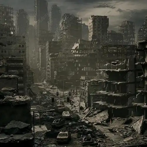 城市废墟大楼建筑房屋资源包  可以创建灾难性的建筑环境,世界末日