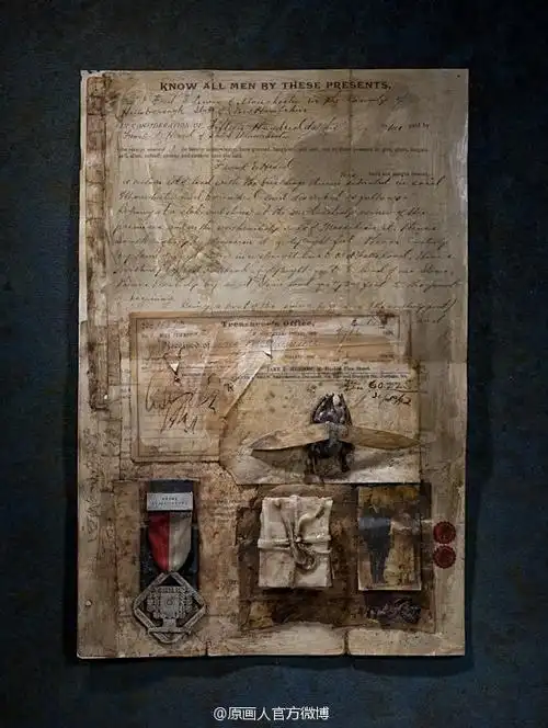 蒸汽朋克废旧的书页手稿勋章昆虫尸体各种工具古堡地下的研究书籍多年