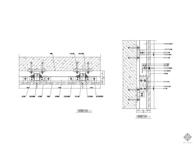外墙面石材幕墙节点图