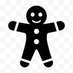 黑白万圣节简洁小人图标