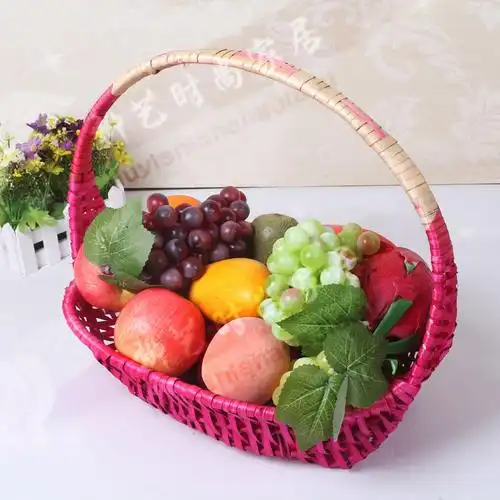 包邮非藤编柳编水果篮 篮子花篮礼品包装篮采摘篮道具鸡蛋篮