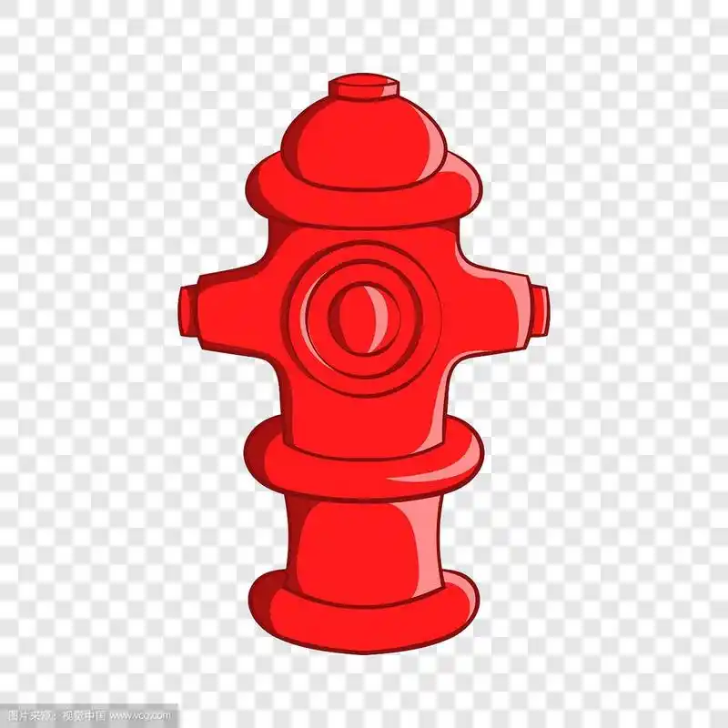 消防栓图标卡通风格