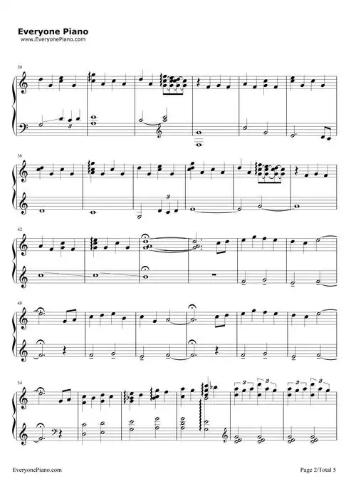 三叶のテーマ钢琴谱-radwimps-看谱啦