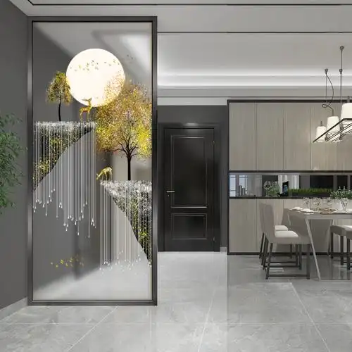 联堃玻璃隔断墙现代简约客厅屏风墙入户玄关装饰卧室遮挡家用网红小