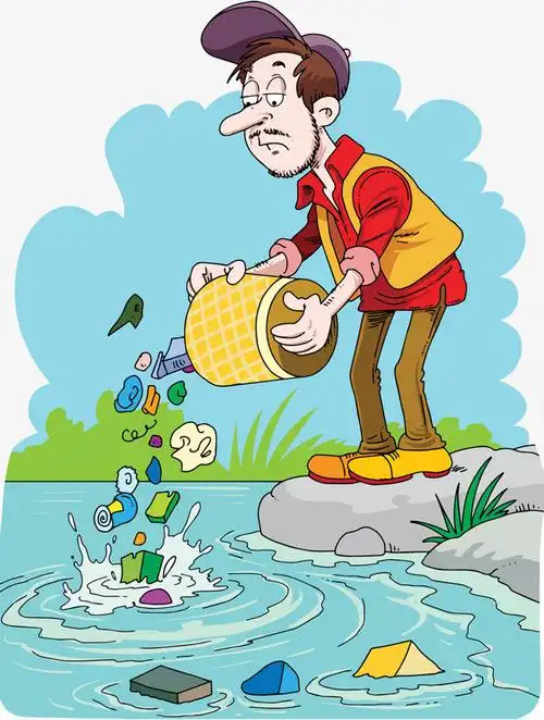 乱扔垃圾插画