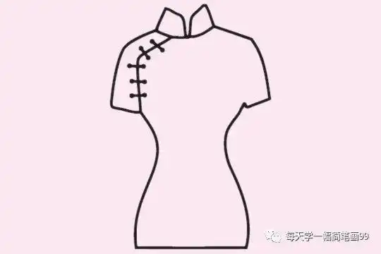 旗袍简笔画简单又漂亮旗袍简笔画简单又漂亮幼儿