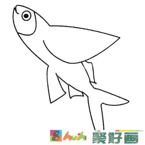 飞鱼简笔画的画法步骤教程怎么画简笔画教程