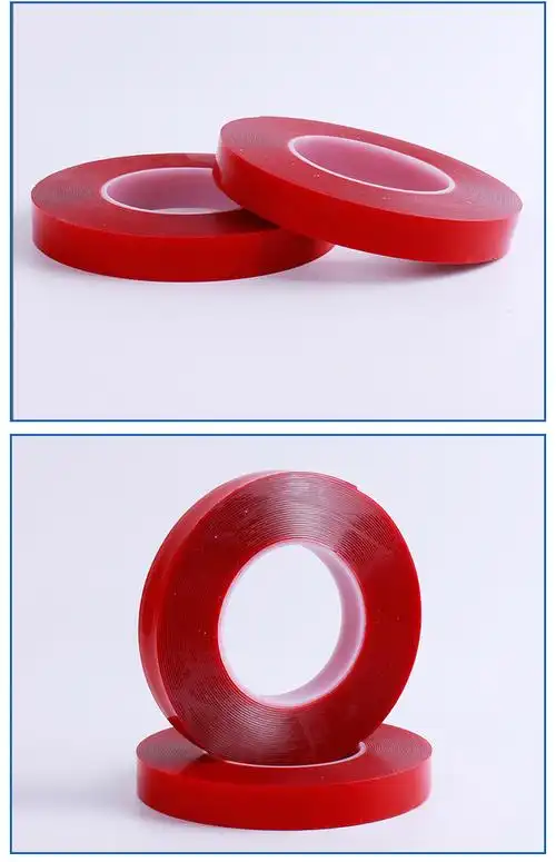 强力无痕超薄透明防水车用双面胶带耐高温婚车用超粘亚克力双面胶