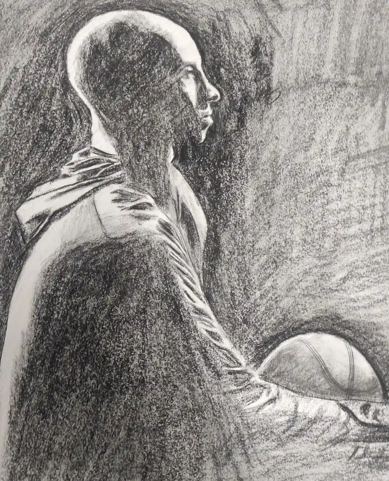 没有技巧,凭感觉而画,缅怀,科比布莱恩特素描