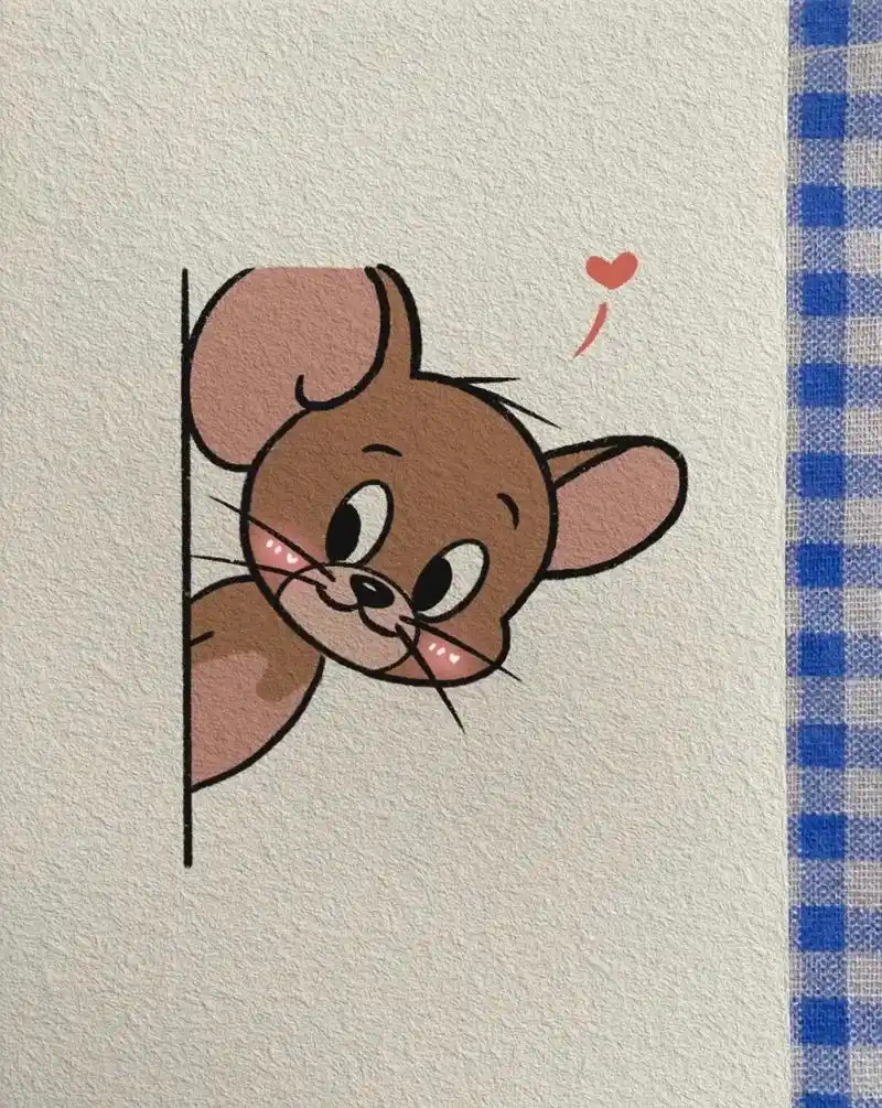 猫和老鼠——杰瑞简笔画步骤.让我瞅瞅是谁在偷瞄#可爱卡通 # - 抖音