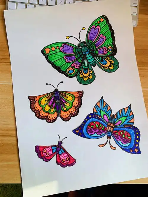 儿童绘画基础教程彩色蝴蝶