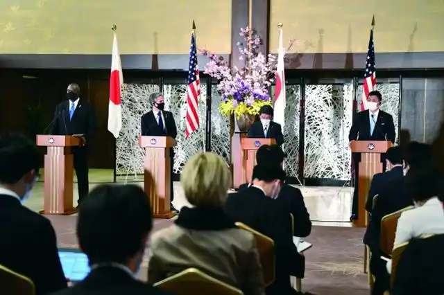 美日"2 2"对话联合声明罕见点中国 维护霸权"换汤不换药"