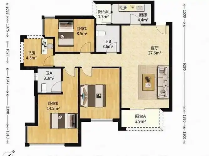 西永重庆融创文旅城御林四房116万