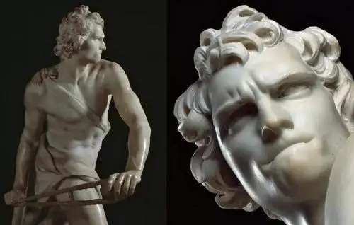 《大卫》-- 贝尼尼  局部特写