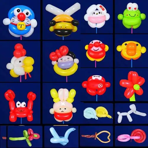 有手就会的长条卡通气球造型