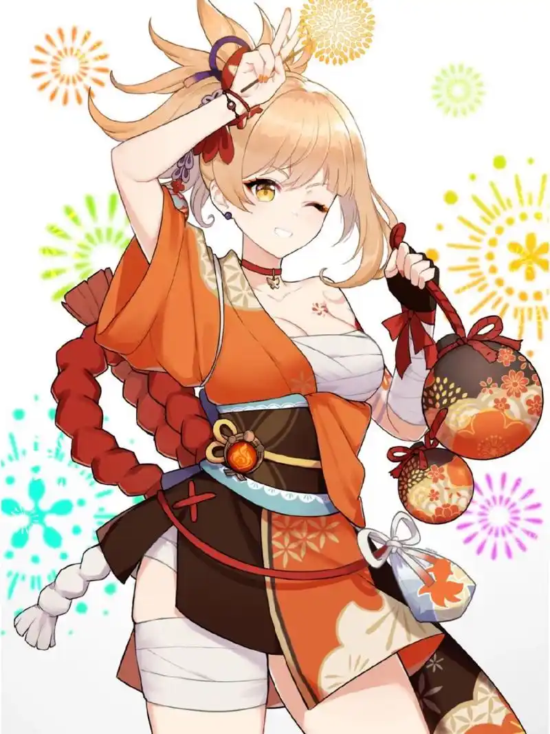 二次元游戏《原神》-宵宫 长野原宵宫,游戏《原神》中的角色,花见坂才