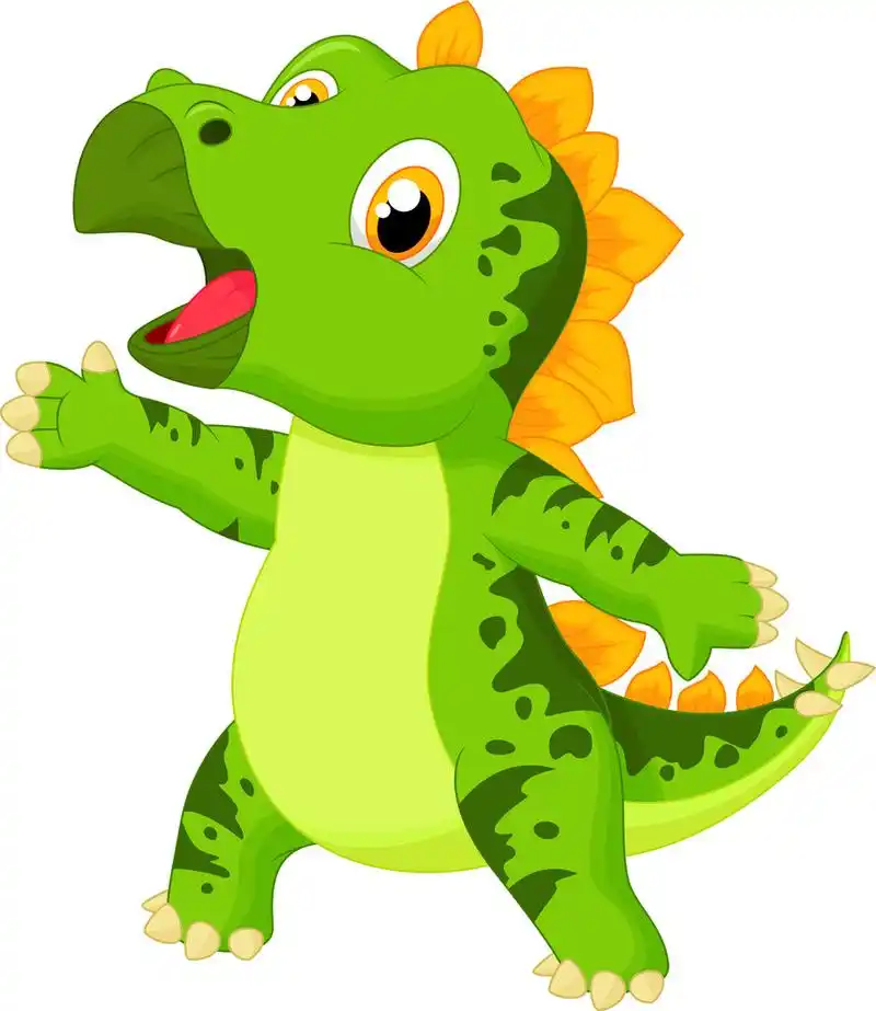 可爱的小宝宝剑龙卡通