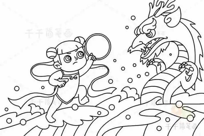 strong>哪吒简笔画 /strong>怎么画