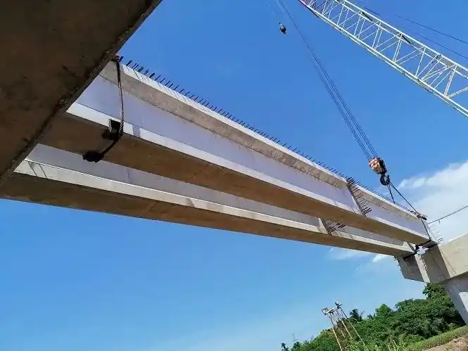 科伦坡城市固体废弃物处理项目首件i梁安装成功