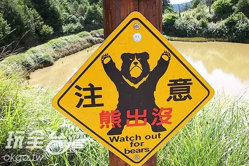 熊出没的警示路牌./玩全台湾旅游网特约记者杨昌林摄