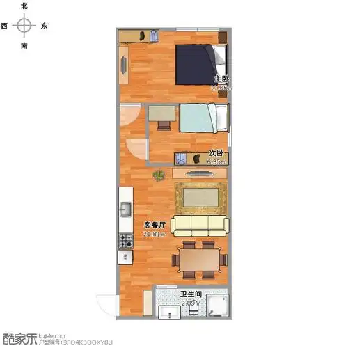 如何一室一厅改两室一厅?入户门在最下面