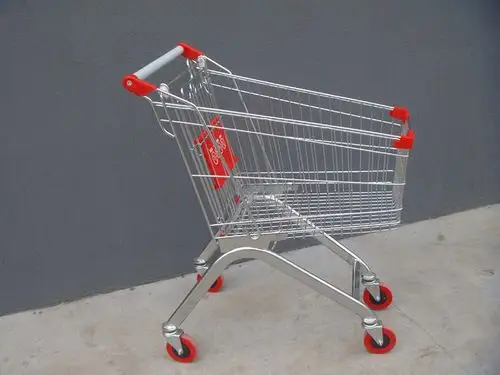2015款新型不锈钢人字型购物车,厂家直销批发 超市购物车014
