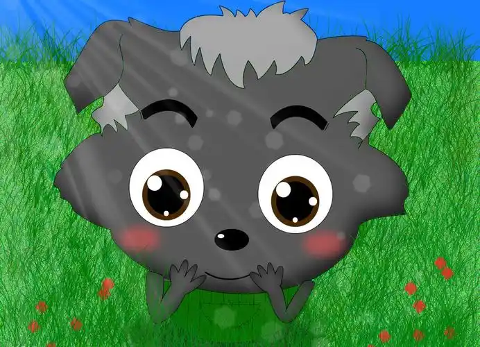 小灰灰可爱呆萌图片