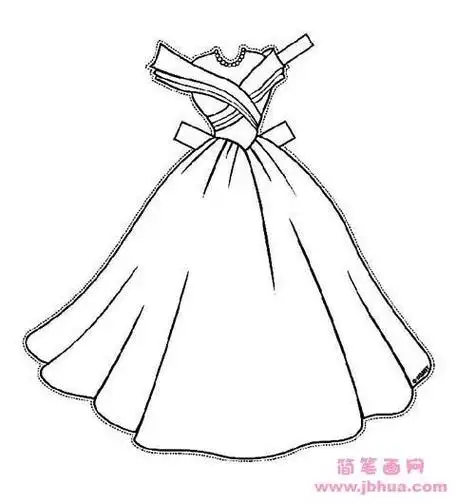 花裙子简笔画漂亮妈妈的花裙子简笔画