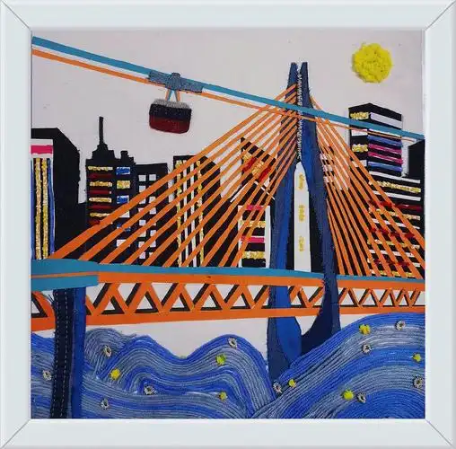 装饰画重庆千厮门嘉陵江大桥