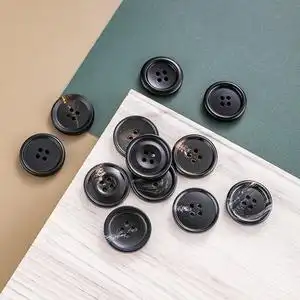 黑色大衣纽扣圆形风衣外套男西装裤扣女士百搭西裤子衣服西服扣子