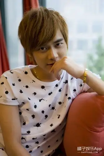 如今深棕色的发色配上简略有刘海的发型,越看越精细.