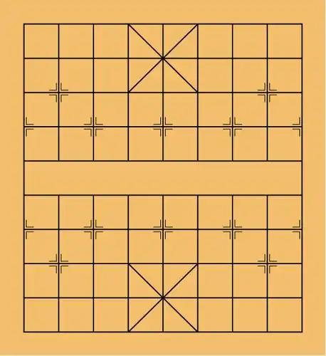 画了个中国象棋的棋盘初始版本