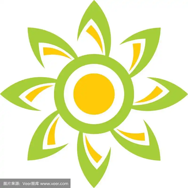 太阳花抽象美标志