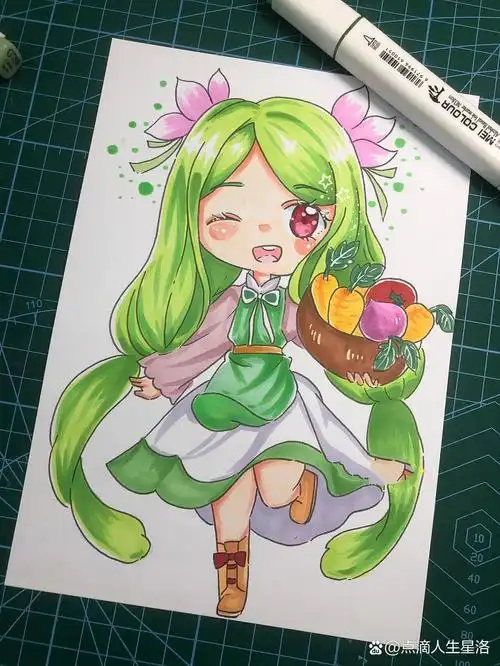 q版动漫女生人物|初级动漫女生(附线稿)