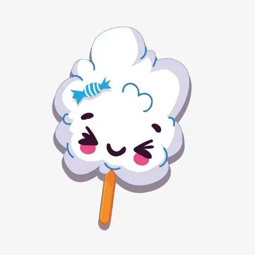 可爱白色棉花糖
