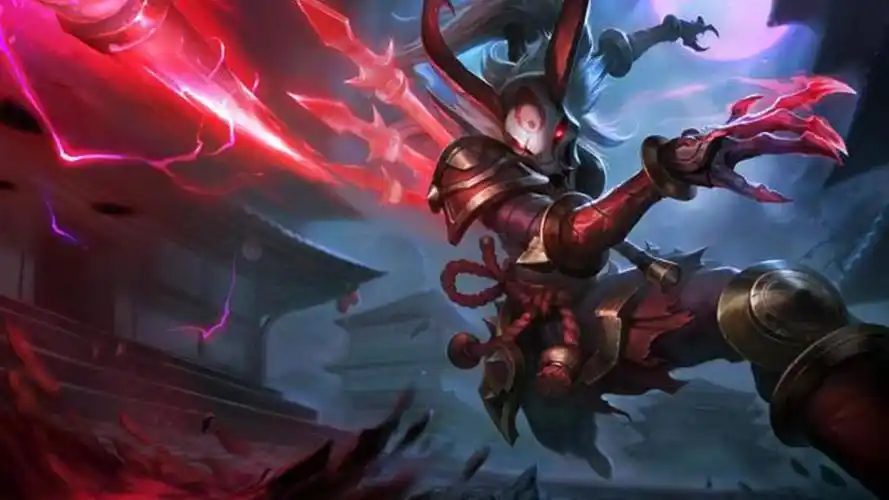 暗裔剑魔皮肤2k 内容简介 腥红之月系列皮肤是英雄联盟系列皮肤之一