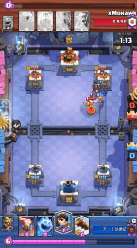 皇室战争公主桶vs石头人大电