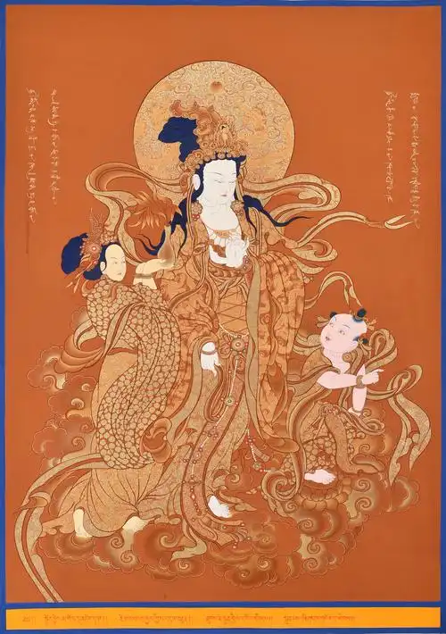 送子观音红唐100x70cm