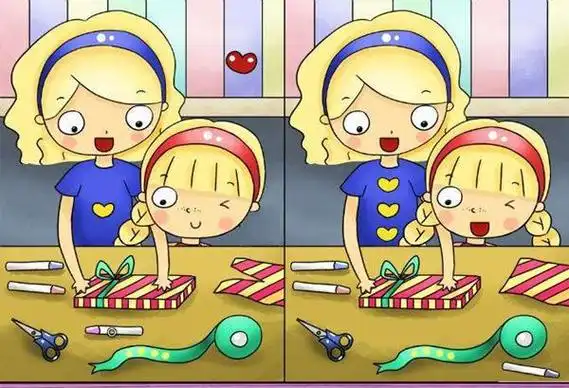 6张看图找茬,右脑发达的孩子10分钟内能全部找齐