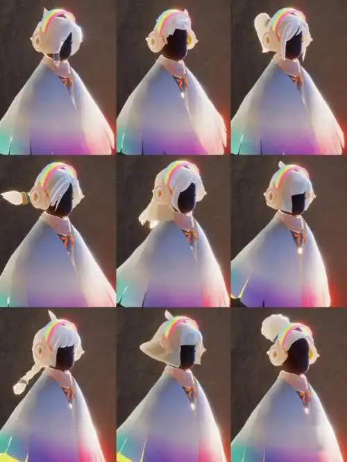 光遇小电台彩虹耳机搭配发型图