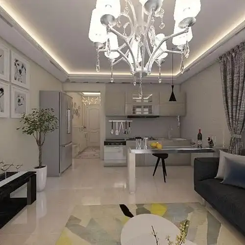 现代风格一室一厅装修设计效果图