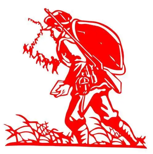 am94红色故事长征精神红军过草地剪纸窗花宣传文创刻校园文化成品