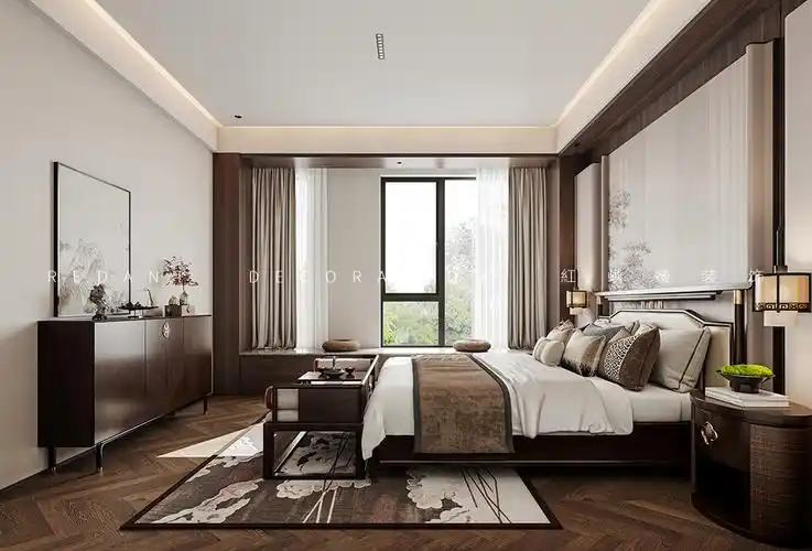 泰山九号400㎡中式风格别墅装修效果图