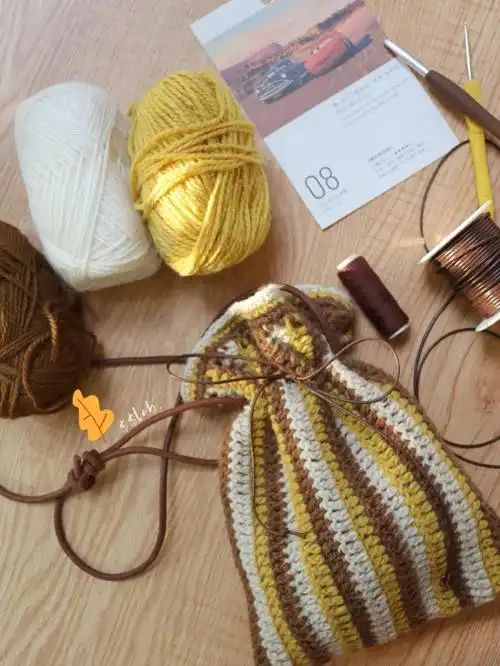 瓜皮儿抽绳束口袋文字图解教程