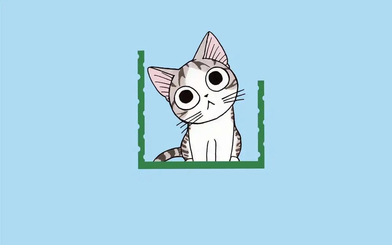 卡通起司猫图片电脑屏保壁纸高清大图预览1920x1200_高清壁纸下载_美