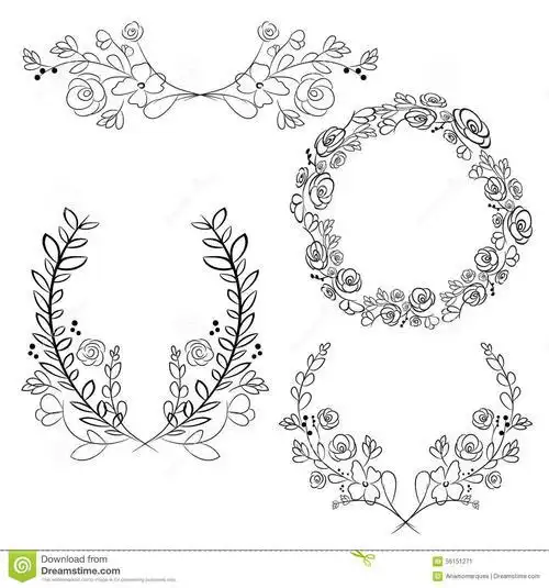 死人用的花圈的简笔画